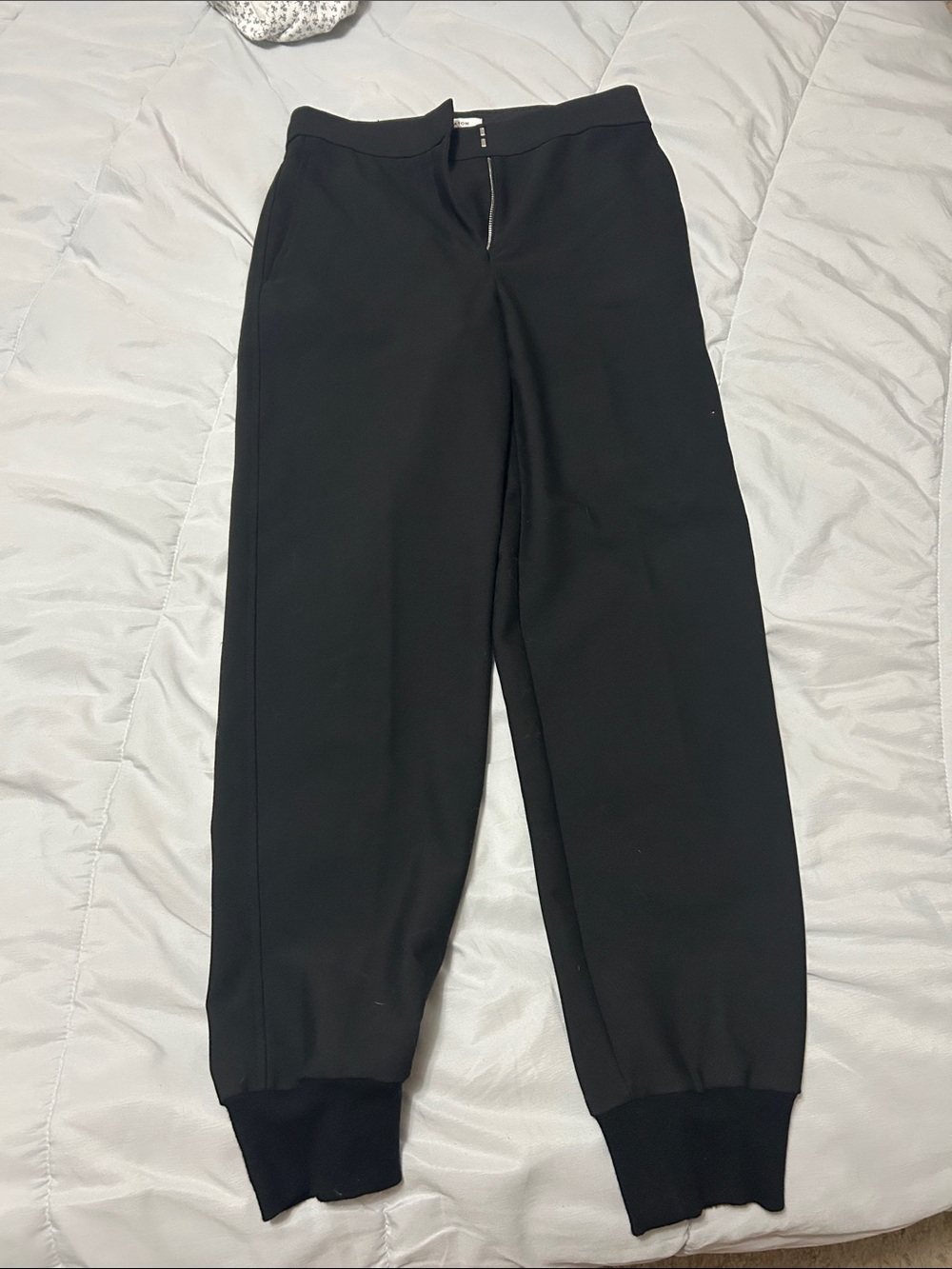 Aritzia Babaton Black Tailored Zip-Front Pants